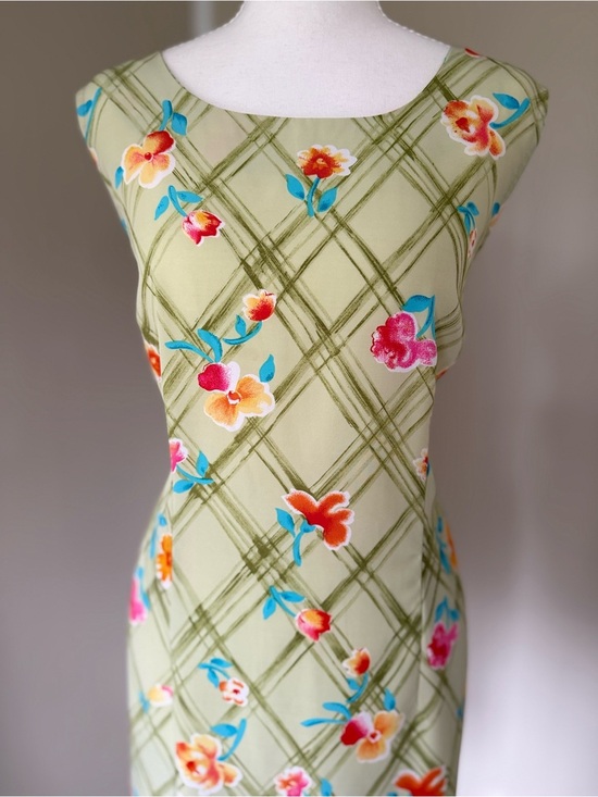 Katherine's Collection Dresses & Skirts - Vintage Floral Dress Kathi Lee Collection Green Orange Pink Blue Blooms Size 12